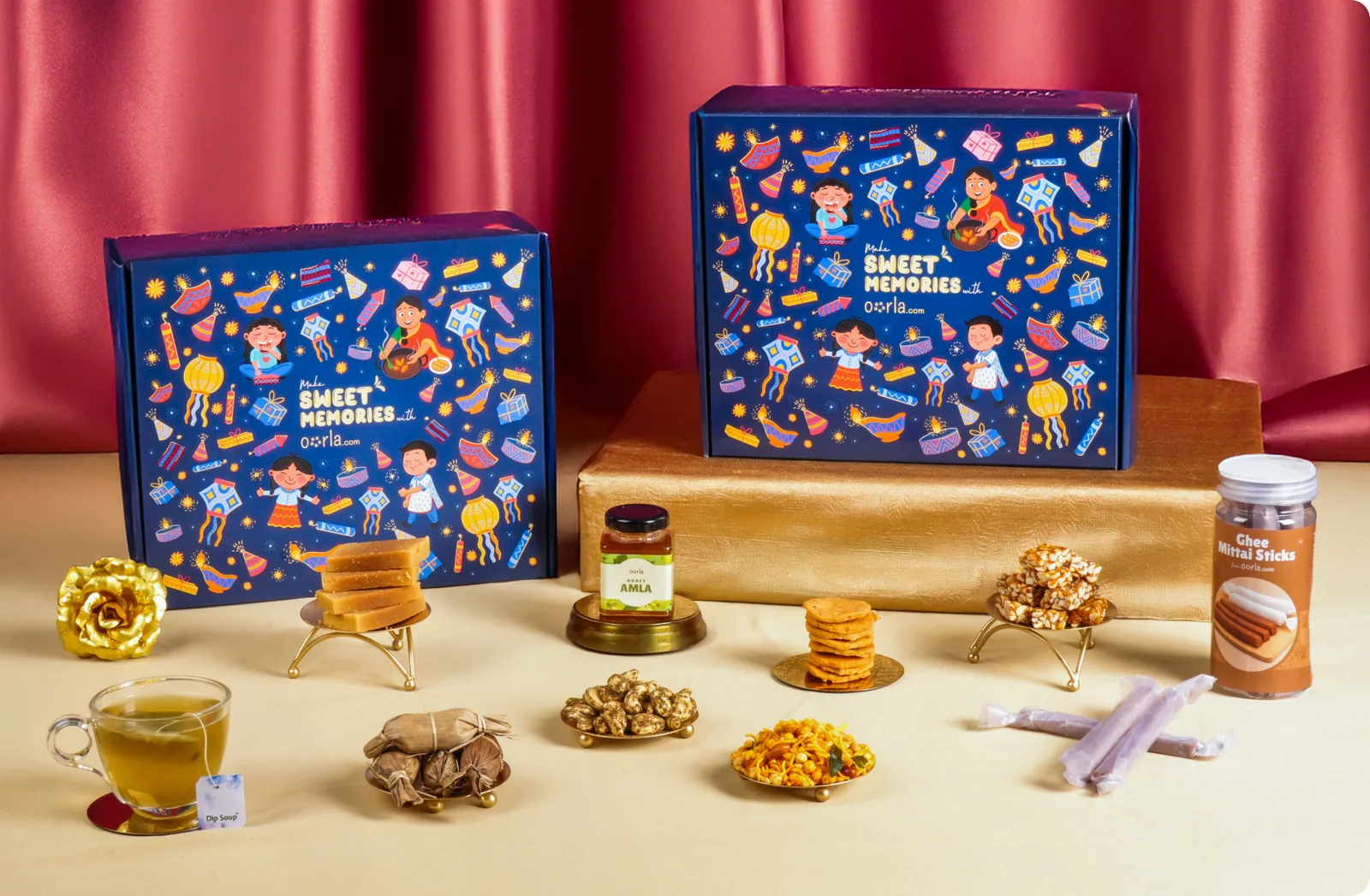 The Grand Diwali Hamper: Two-box set, Preserve included, Leadership tier.